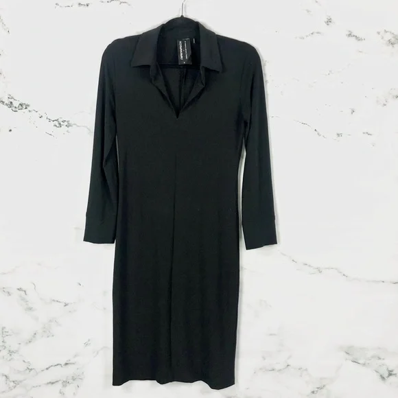 NORMA KAMALI Black Jersey Knit Dress - Picture 5 of 10